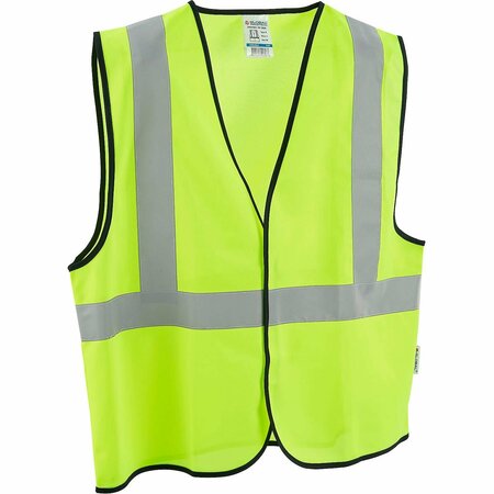 GLOBAL INDUSTRIAL Class 2 Hi-Vis Safety Vest, Solid Polyester, Lime, 2XL/3XL 641638LXXL